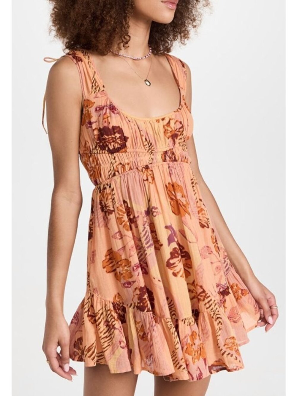 Free People Vernon Mini Dress Sunshine Combo Cotton Size Small